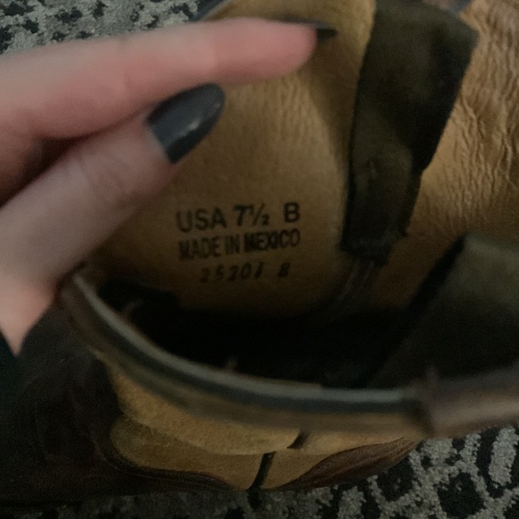 Brown & Tan Cowboy Boots - Picture 5 of 6